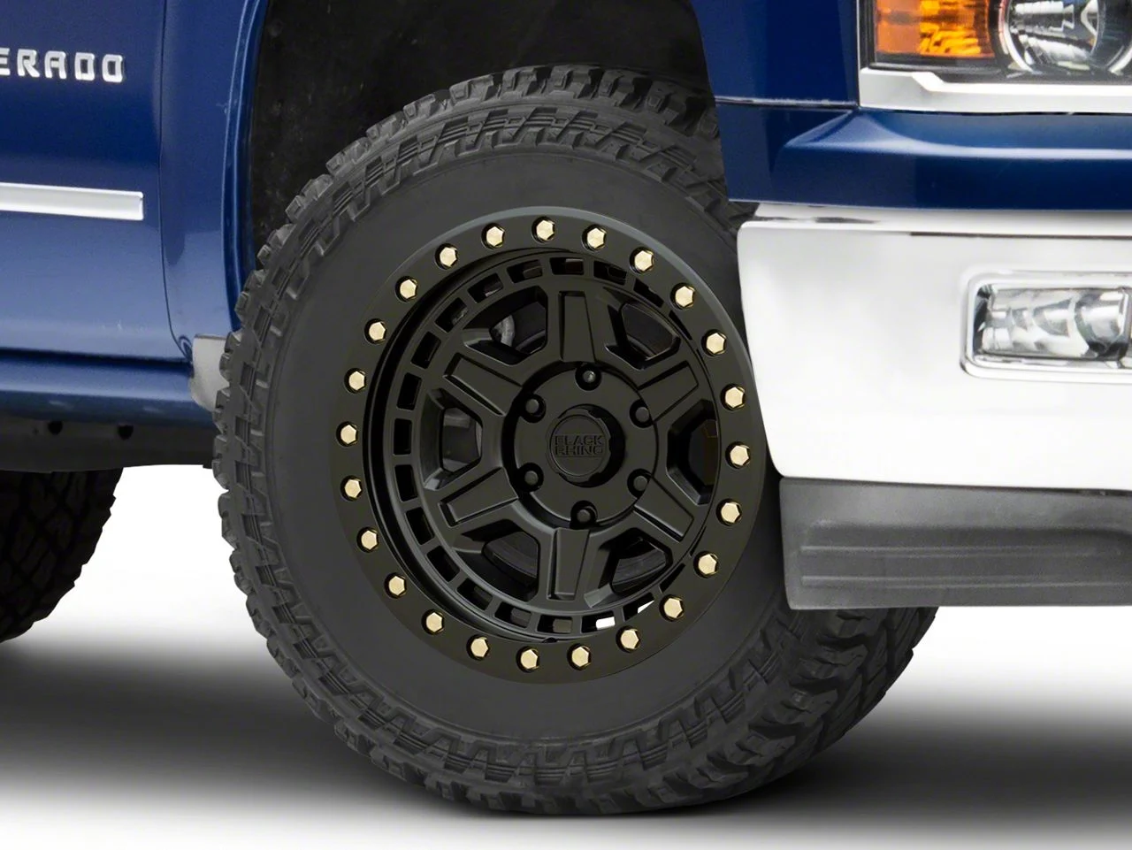 Black Rhino Reno Matte Black with Brass Bolts 6-Lug Wheel; 20x9.5; 12mm Offset (14-18 Silverado 1500)
