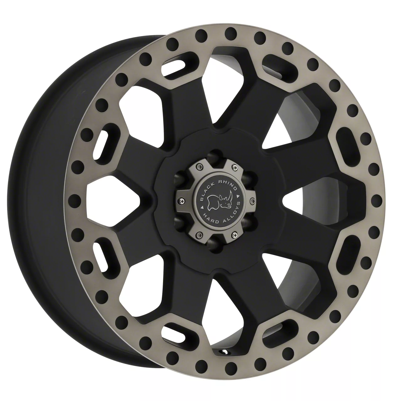 Black Rhino Warlord Matte Black with Machined Dark Tint Lip 8-Lug Wheel; 17x9; -12mm Offset (17-22 F-250 Super Duty)