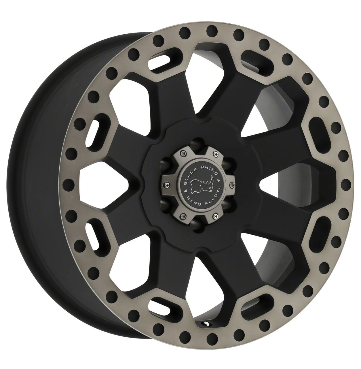 Black Rhino Warlord Matte Black with Machined Dark Tint Lip 8-Lug Wheel; 18x9; -12mm Offset (17-22 F-250 Super Duty)