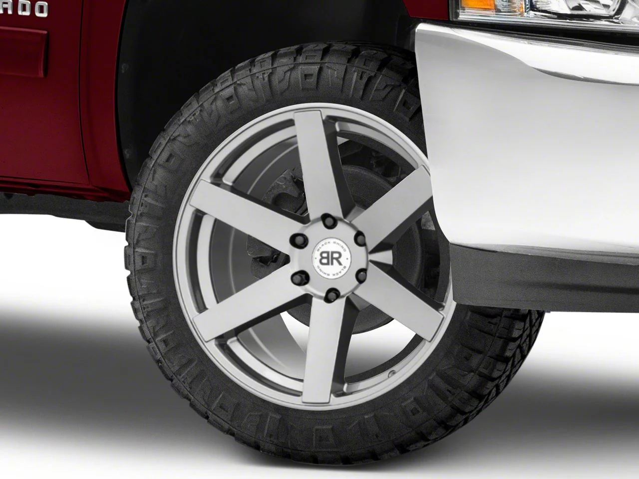 Black Rhino Karoo Gloss Gunmetal 6-Lug Wheel; 22x10; 20mm Offset (07-13 Silverado 1500)