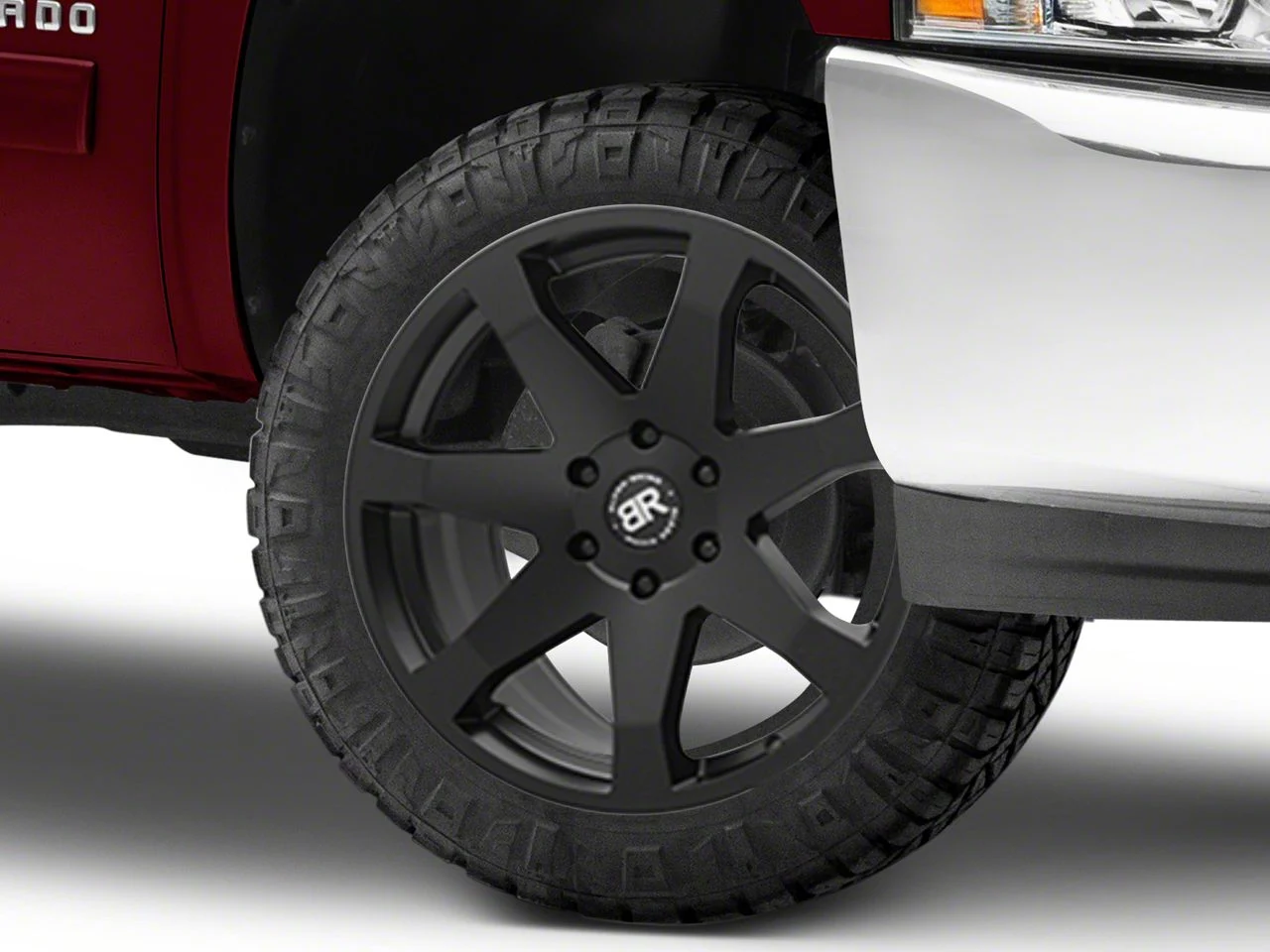 Black Rhino Mozambique Matte Black 6-Lug Wheel; 22x9.5; 25mm Offset (07-13 Silverado 1500)