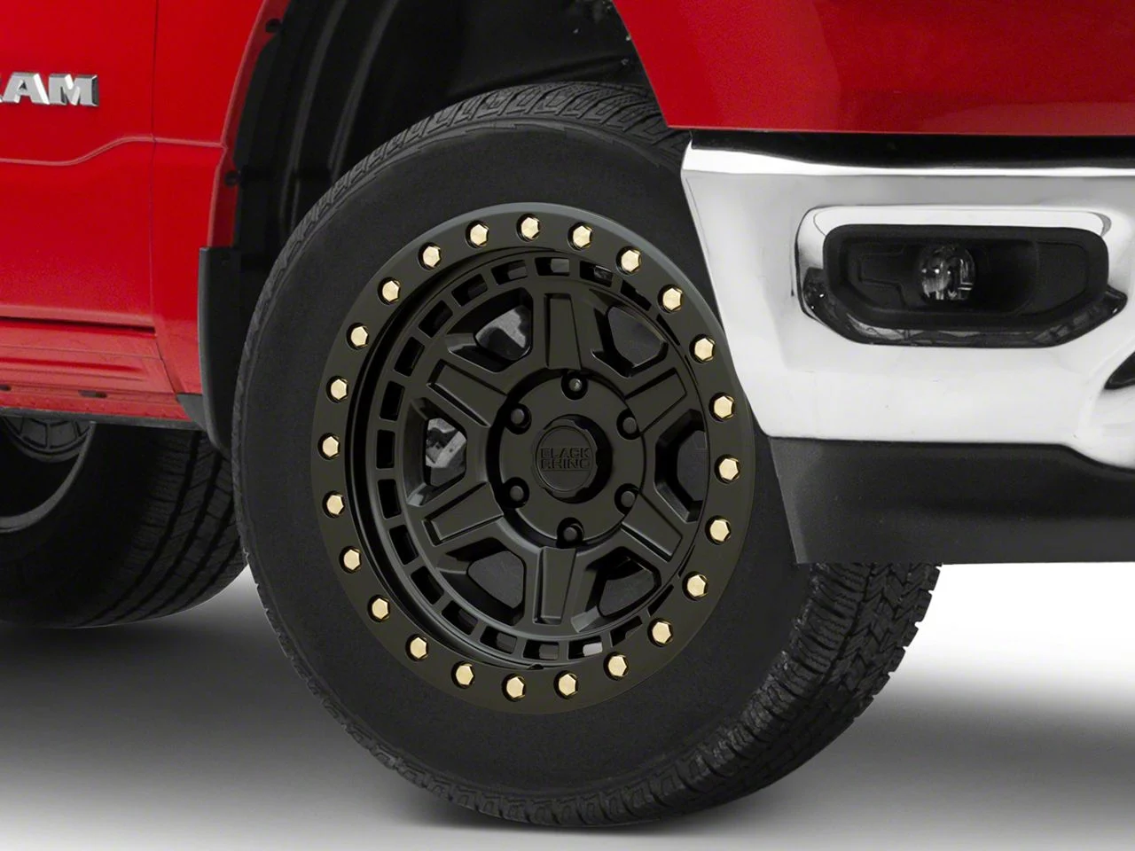 Black Rhino Reno Matte Black with Brass Bolts 6-Lug Wheel; 20x9.5; 12mm Offset (19-26 RAM 1500)