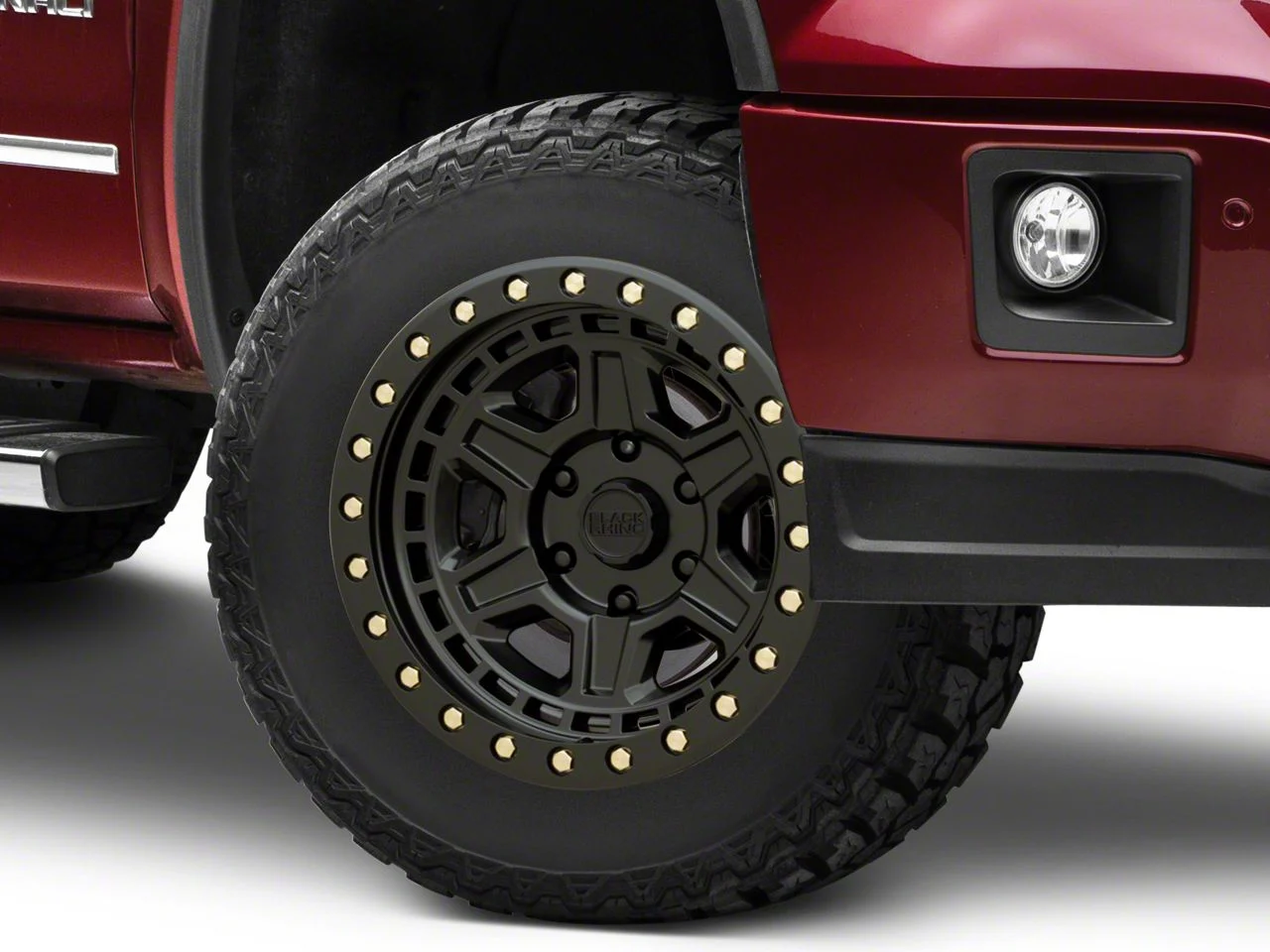 Black Rhino Reno Matte Black with Brass Bolts 6-Lug Wheel; 18x9.5; 12mm Offset (14-18 Sierra 1500)