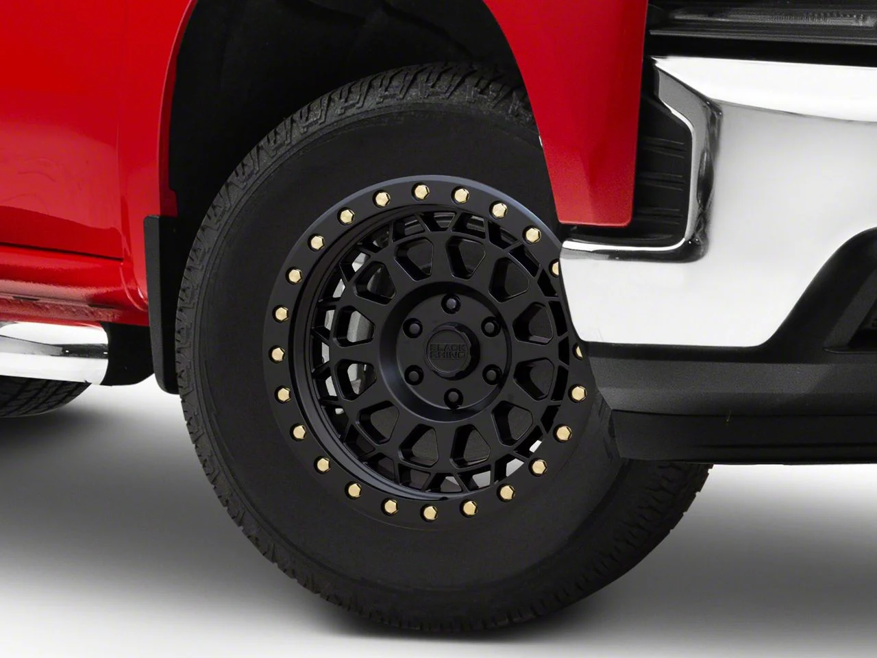 Black Rhino Primm Matte Black with Brass Bolts 6-Lug Wheel; 18x9.5; 12mm Offset (19-26 Silverado 1500)