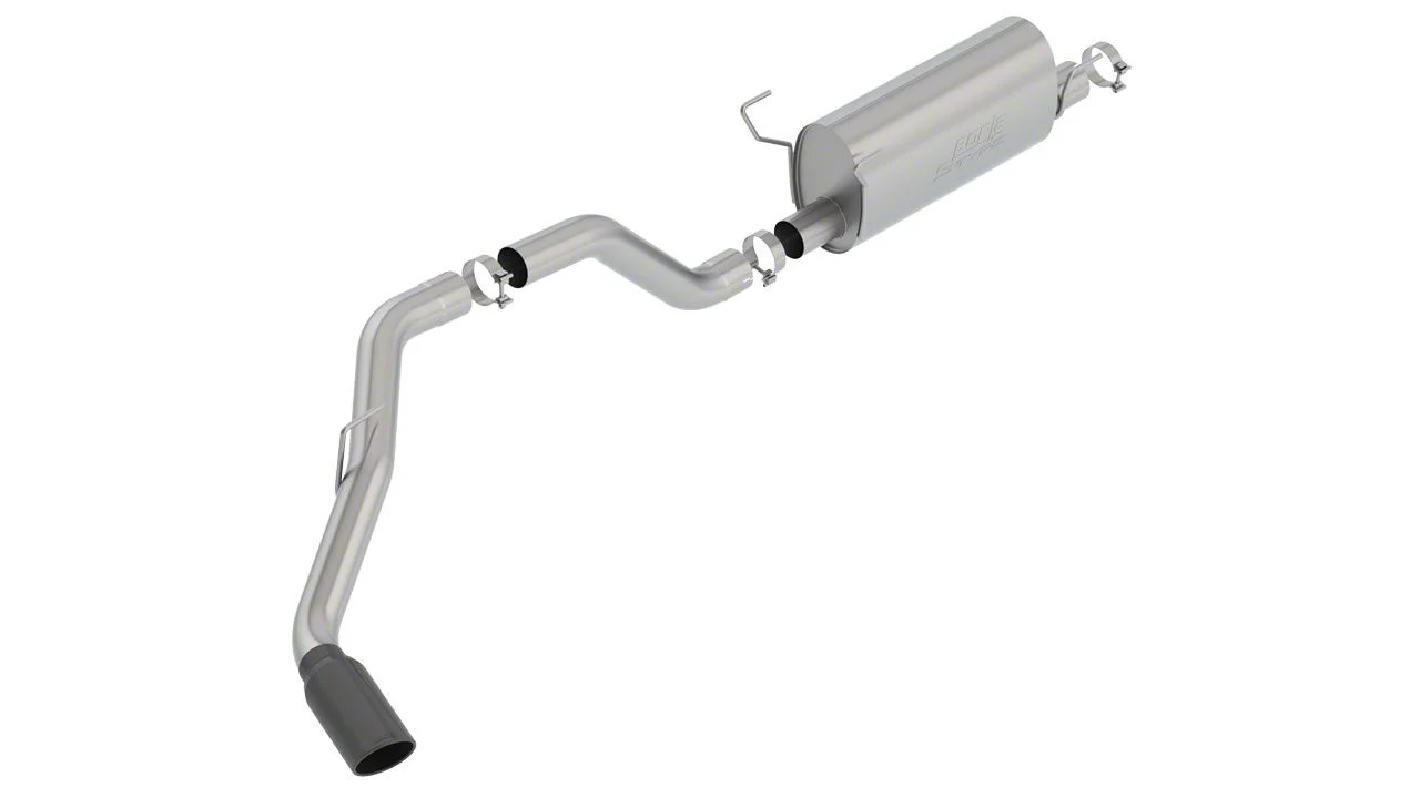 Borla S-Type Single Exhaust System with Black Chrome Tip; Side Exit (14-18 6.4L RAM 2500)