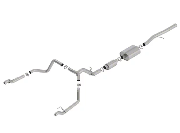 Borla S-Type Dual Exhaust System; Rear Exit (19-23 6.2L Sierra 1500 w/ Factory Dual Exhaust, Excluding AT4X)