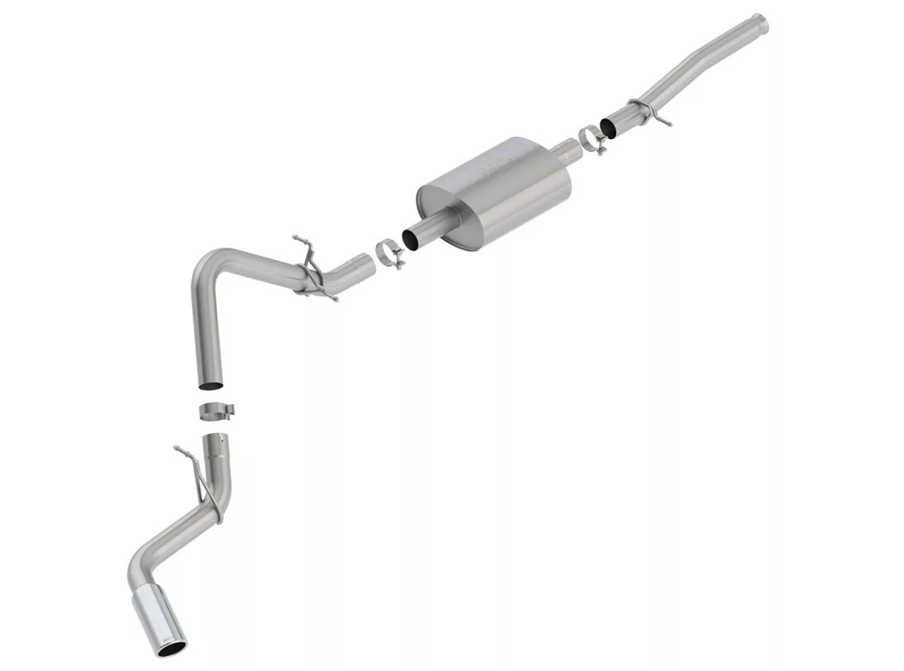 Borla S-Type Single Exhaust System with Chrome Tip; Side Exit (19-26 5.3L Sierra 1500)