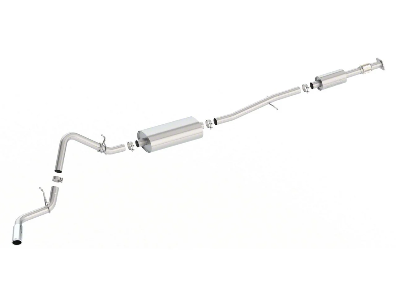 Borla S-Type Single Exhaust System with Chrome Tip; Side Exit (19-26 2.7L Sierra 1500)