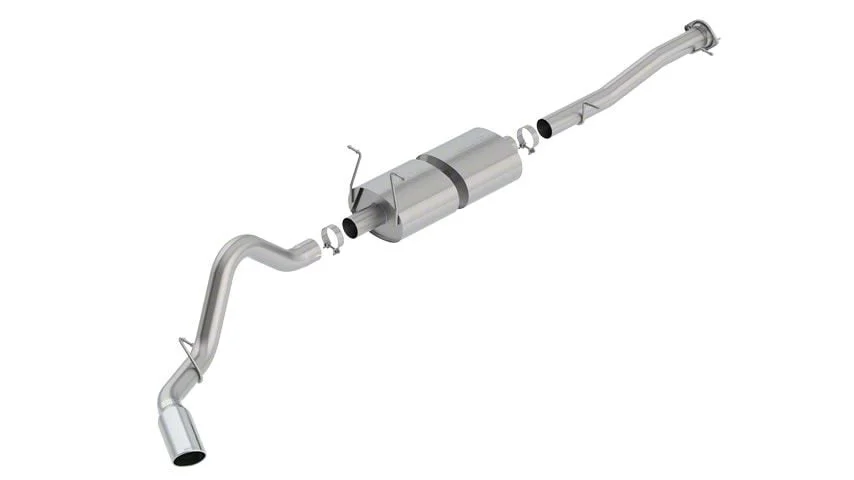 Borla S-Type Single Exhaust System with Chrome Tip; Side Exit (15-19 6.0L Sierra 2500 HD)