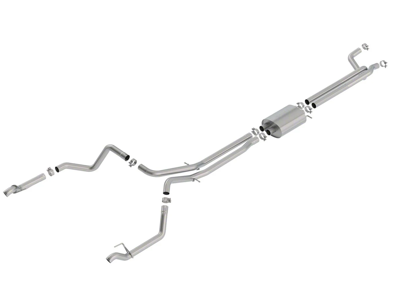 Borla S-Type True Dual Exhaust System; Rear Exit (19-23 6.2L Silverado 1500 w/ Factory Dual Exhaust, Excluding ZR2)