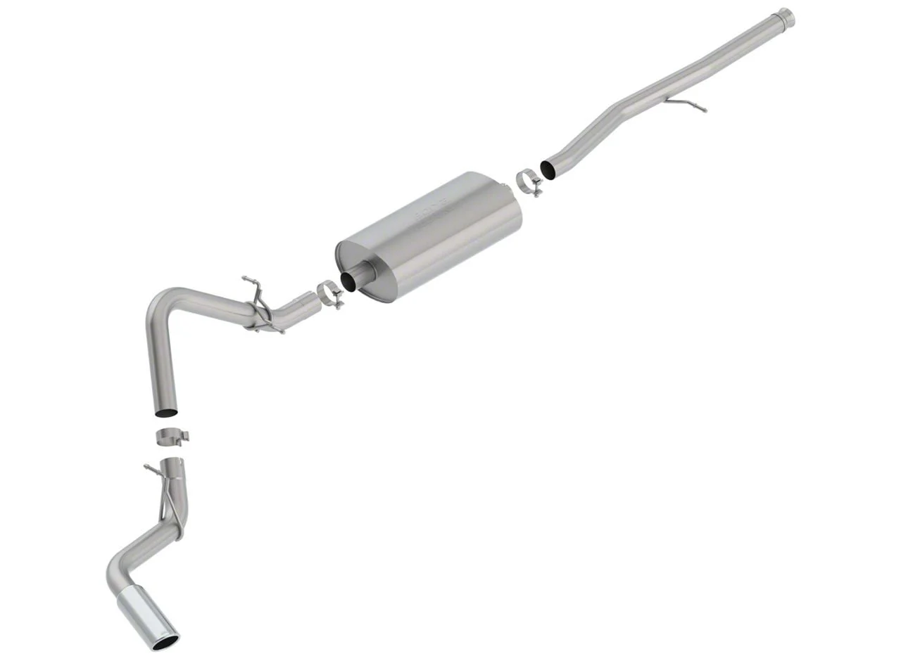 Borla Touring Single Exhaust System with Chrome Tip; Side Exit (19-26 5.3L Silverado 1500)