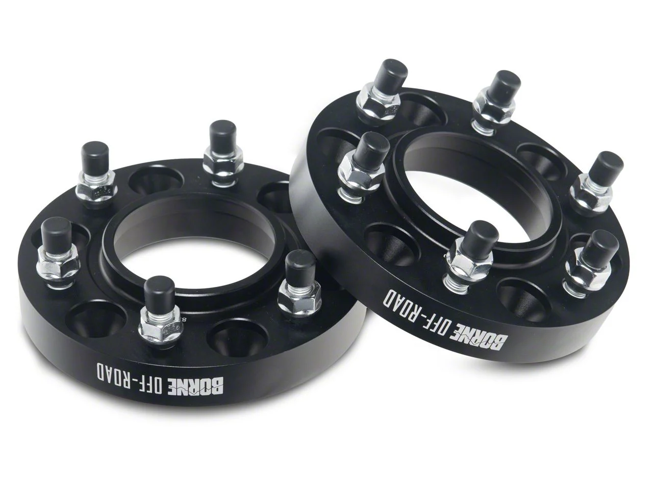 1-Inch Wheel Spacers; Black (19-26 Ranger)