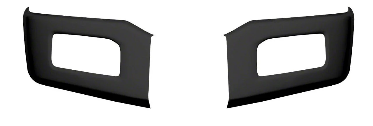 Front Bumper Side Section Cover with Fog Light Cutouts; Matte Black (18-20 F-150 Lariat, XL, XLT)