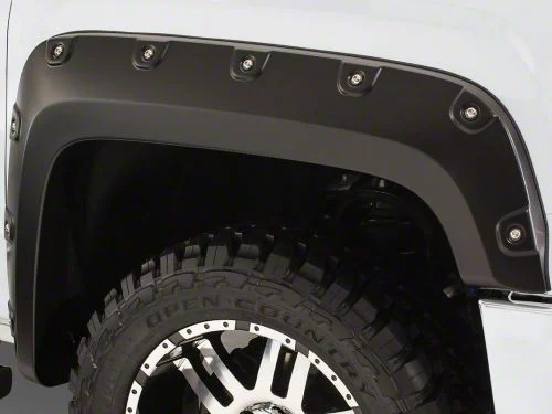 Bushwacker Boss Pocket Style Fender Flares; Matte Black (14-15 Sierra 1500)