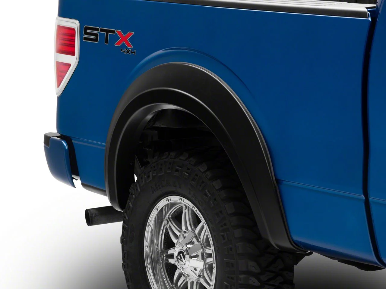 Bushwacker Extend-A-Fender Flares; Rear; Matte Black (09-14 F-150 Styleside, Excluding Raptor)