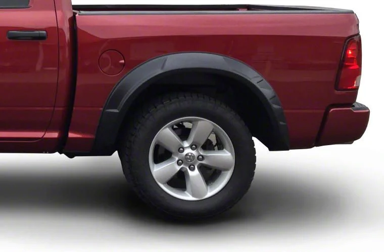 Bushwacker DRT Style Fender Flares; Rear; Matte Black (09-18 RAM 1500, Excluding R/T & Rebel)
