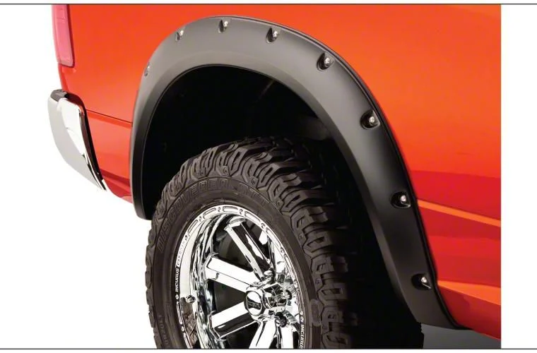 Bushwacker Pocket Style Fender Flares; Rear; Matte Black (10-26 RAM 2500)