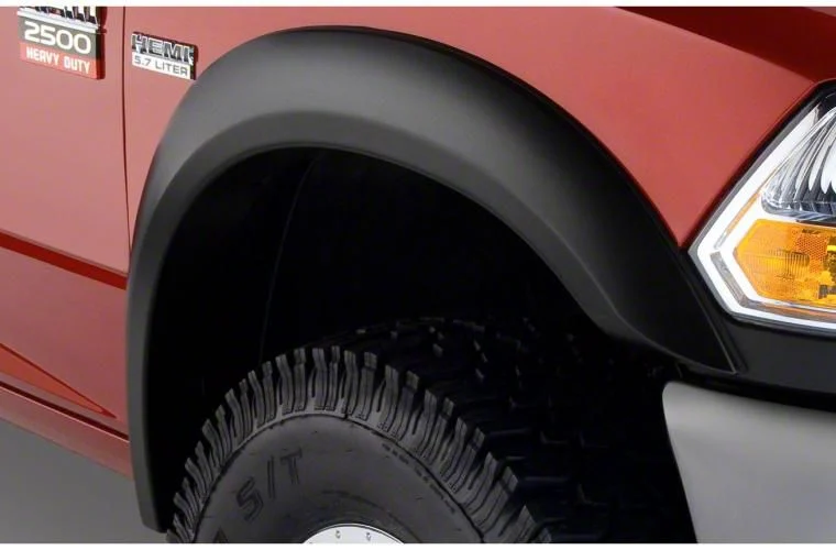 Bushwacker Extend-A-Fender Flares; Front; Matte Black (03-09 RAM 3500)