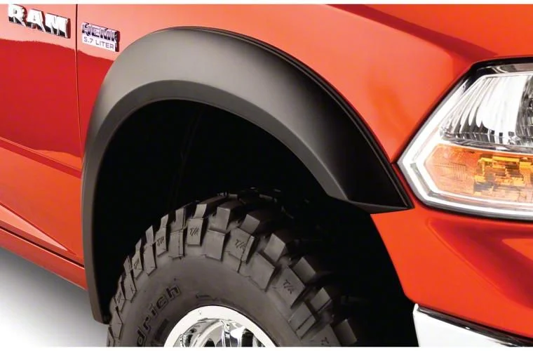 Bushwacker Extend-A-Fender Flares; Front and Rear; Matte Black (06-09 RAM 3500 w/ 8-Foot Box)