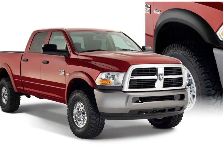 Bushwacker Extend-A-Fender Flares; Front and Rear; Matte Black (10-18 RAM 3500)