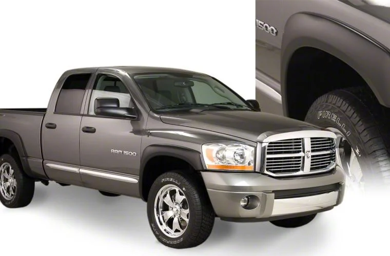 Bushwacker OE Style Fender Flares; Front and Rear; Matte Black (06-09 RAM 3500 w/ 8-Foot Box)