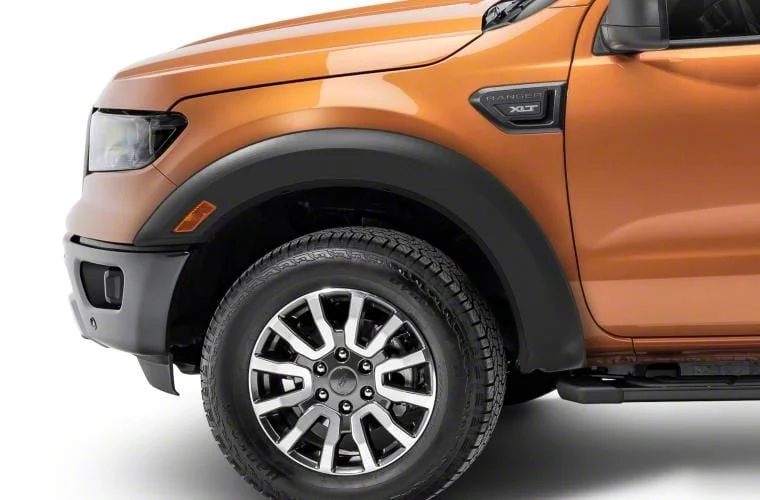 Bushwacker Extend-A-Fender Flares; Front; Matte Black (19-23 Ranger)