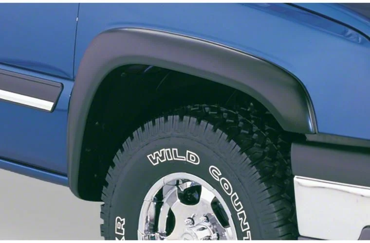 Bushwacker Extend-A-Fender Flares; Front; Matte Black (07-14 Silverado 2500 HD)