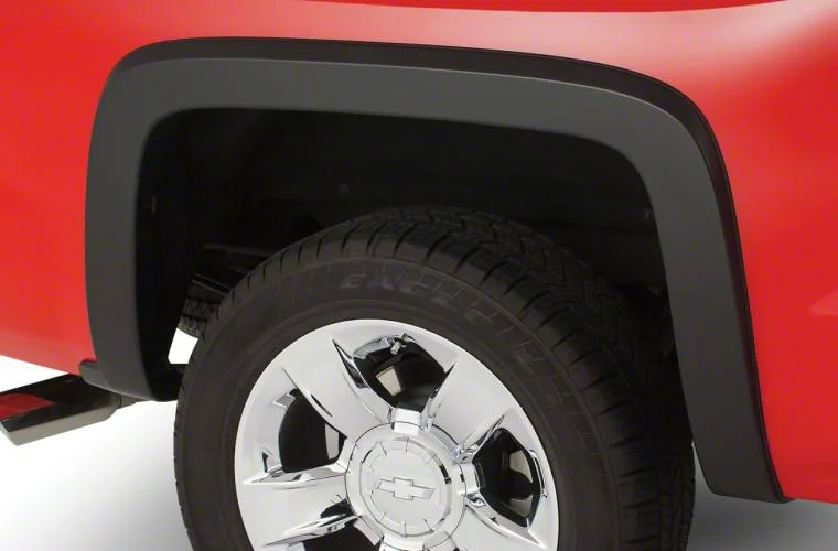 Bushwacker OE Style Fender Flares; Rear; Matte Black (15-19 Silverado 2500 HD)