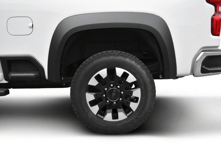 Bushwacker Extend-A-Fender Flares; Rear; Matte Black (20-26 Silverado 3500 HD SRW)