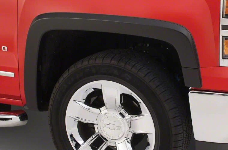 Bushwacker OE Style Fender Flares; Front; Matte Black (15-19 Silverado 3500 HD)