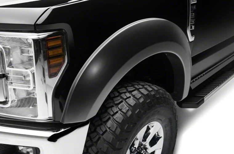 Bushwacker Extend-A-Fender Flares; Front; Matte Black (17-22 F-250 Super Duty)