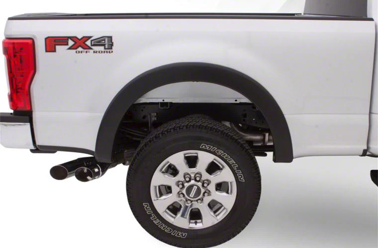 Bushwacker OE Style Fender Flares; Rear; Matte Black (17-22 F-250 Super Duty)