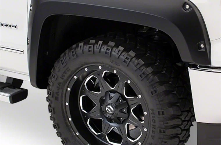 Bushwacker Pocket Style Fender Flares; Front; Matte Black (17-22 F-250 Super Duty)