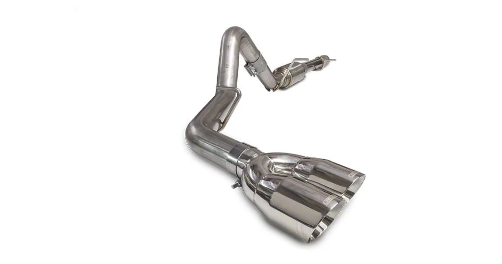 Carven Exhaust Progressive Series Single Exhaust System with Dual Polished Tips; Side Exit (19-26 5.3L Sierra 1500 w/o Factory Dual Exhaust)
