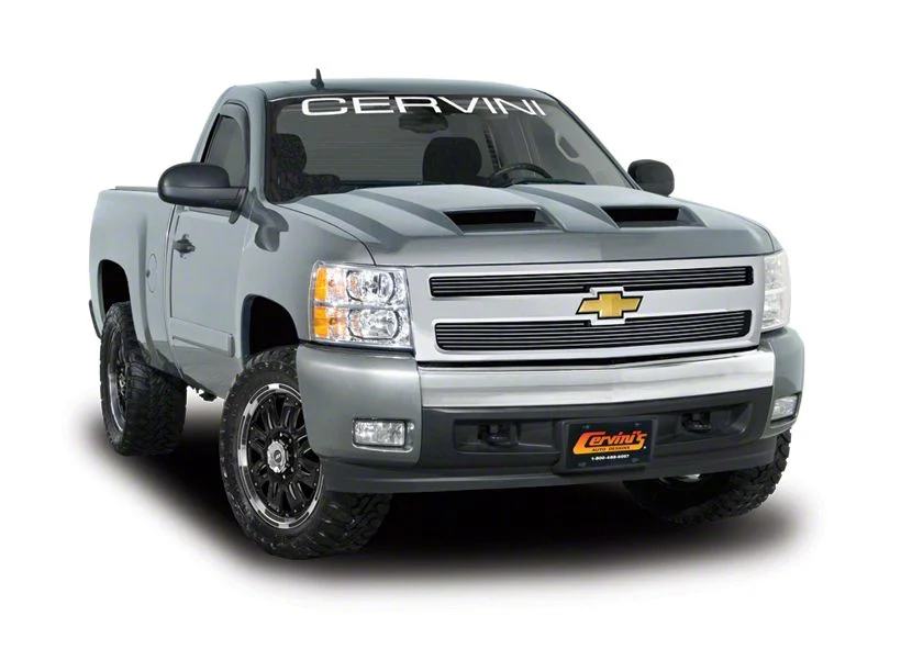 Cervini's Ram Air Hood; Unpainted (07-13 Silverado 1500)
