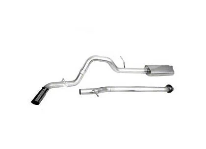 CGS Motorsports Stainless Single Exhaust System with Black Tip; Side Exit (14-18 5.3L Sierra 1500)