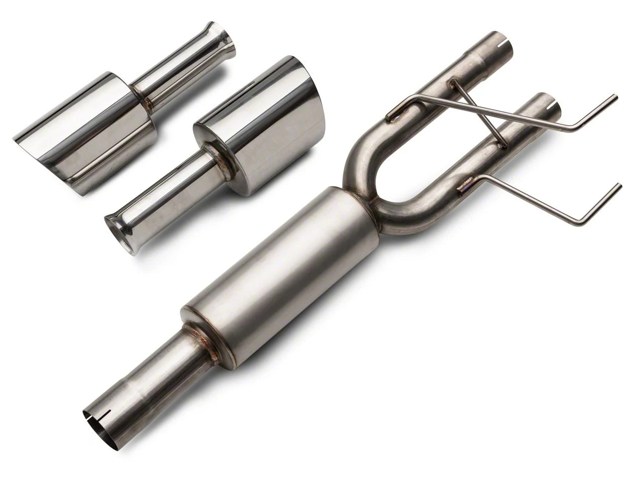 C&L Direct-Fit Aggressive Muffler with Polished Tips (09-18 5.7L RAM 1500 w/ Factory Dual Exhaust)