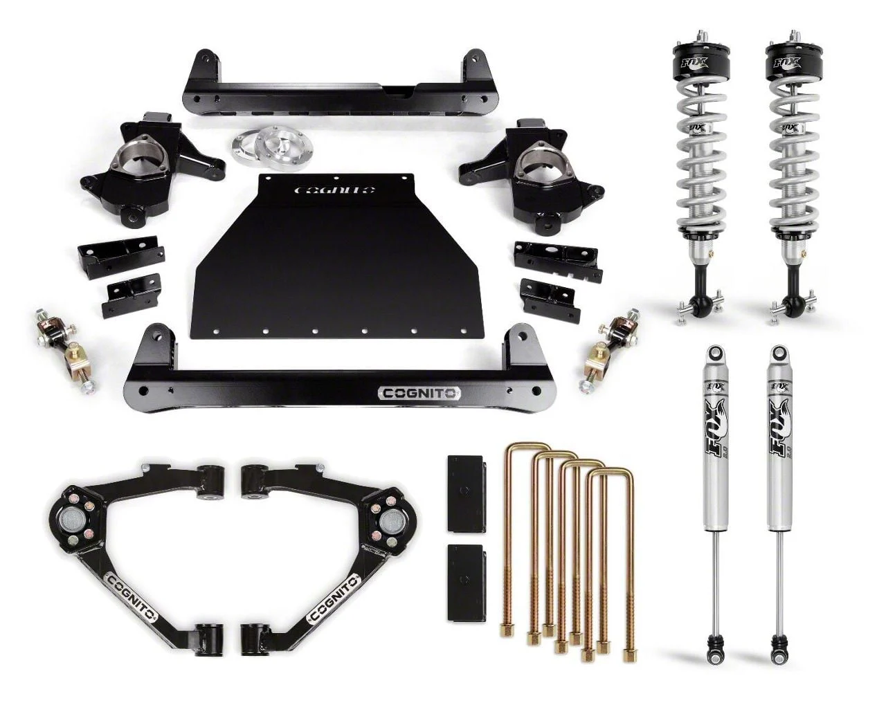 Cognito Motorsports 4-Inch Performance Suspension Lift Kit with FOX PS IFP Shocks (07-18 Silverado 1500 w/ Stock Cast Steel Control Arms)