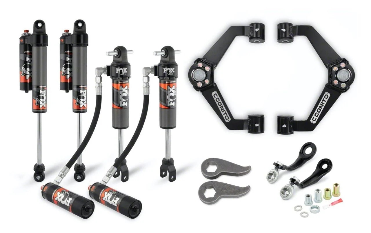 Cognito Motorsports 3-Inch Elite Leveling Kit with FOX Elite 2.5 Reservoir Shocks (11-19 Silverado 2500 HD)
