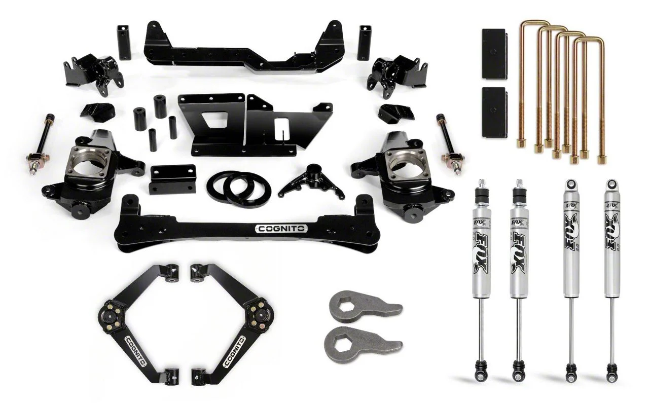 Cognito Motorsports 6-Inch Standard Suspension Lift Kit with FOX PS IFP Shocks (07-10 Silverado 2500 HD)