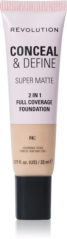 Makeup Revolution Conceal & Define fondotinta opacizzante colore F4C 23 ml