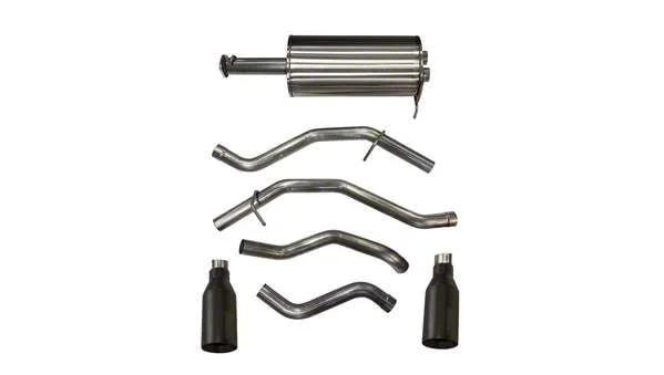 Corsa Performance Sport Dual Exhaust System with Black Tips; Rear Exit (19-24 5.7L RAM 1500)