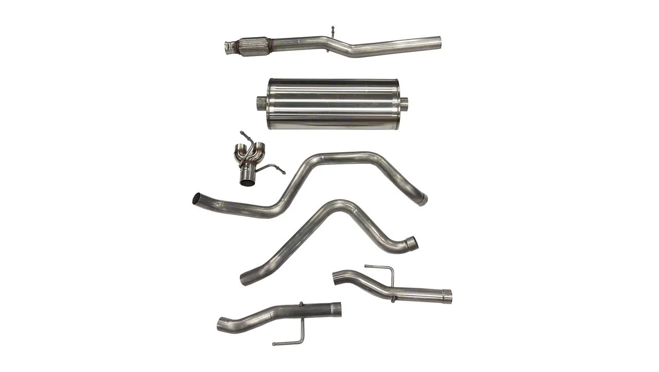 Corsa Performance Sport Dual Exhaust System; Rear Exit (19-26 6.2L Sierra 1500 w/ Factory Dual Exhaust)