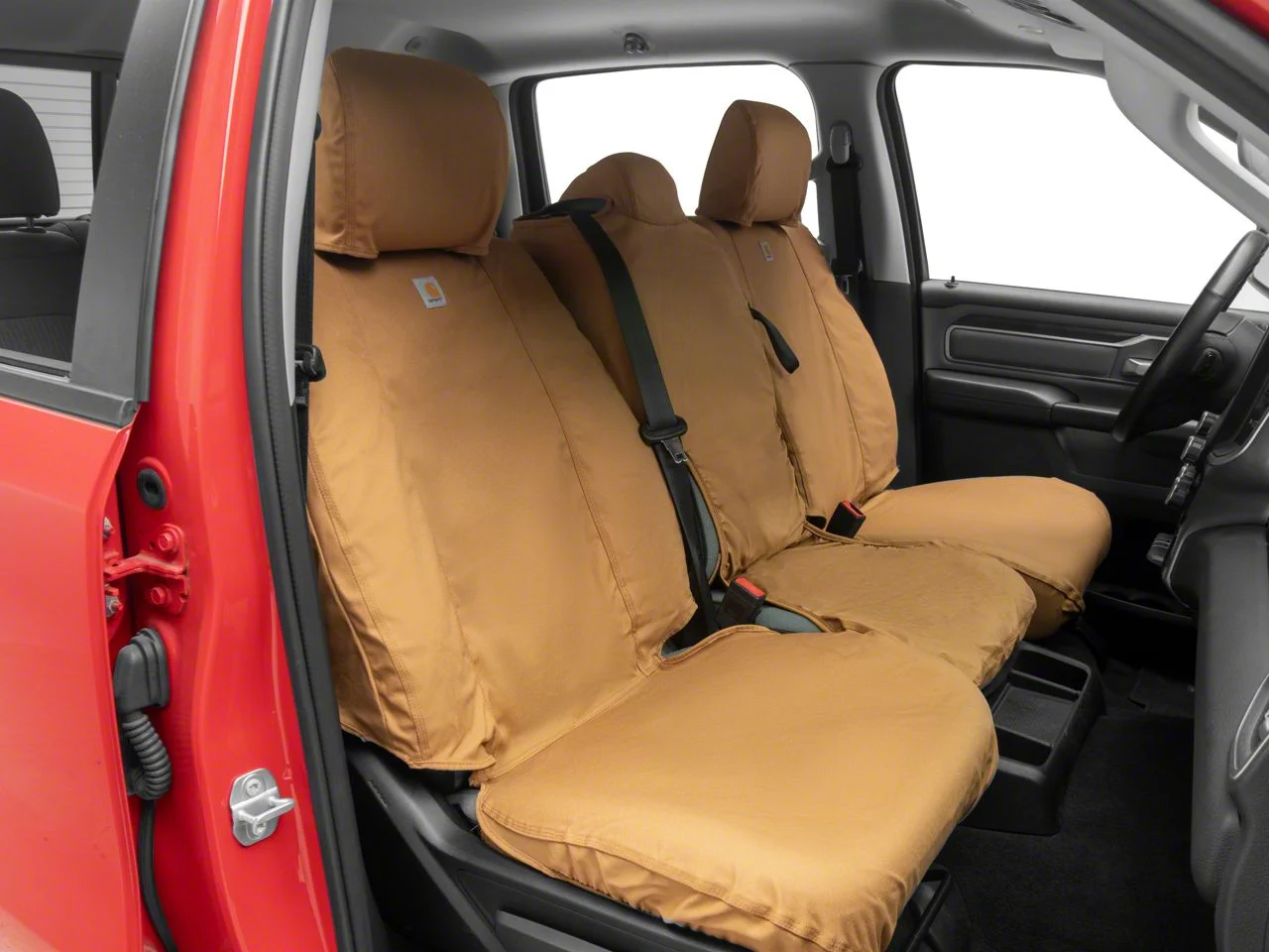 Covercraft SeatSaver Custom Front Seat Covers; Carhartt Brown (19-26 RAM 1500 w/ Bench Seat)