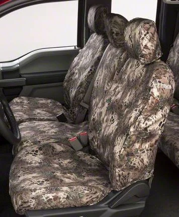 Covercraft Seat Saver Prym1 Custom Front Row Seat Covers; Multi-Purpose Camo (19-21 Sierra 1500 w/ Bucket Seats; 2022 Sierra 1500 Limited w/ Bucket Seats)