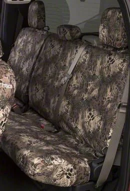 Covercraft Seat Saver Prym1 Custom Second Row Seat Cover; Multi-Purpose Camo (19-24 Silverado 1500 Double Cab, Crew Cab w/ 60/40 Split Cushion Bench Seat & Fold-Down Armrest)