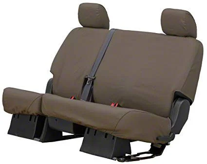Covercraft Seat Saver Polycotton Custom Second Row Seat Cover; Misty Gray (19-26 Silverado 1500 Double Cab, Crew Cab w/ 60/40 Split Cushion Bench Seat & Fold-Down Armrest)