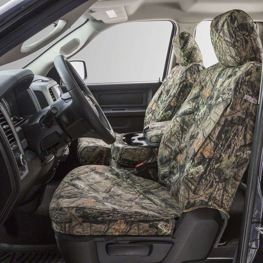 Covercraft SeatSaver Custom Front Seat Covers; Carhartt Mossy Oak Break-Up Country (19-22 F-250 Super Duty w/ Bench Seat)