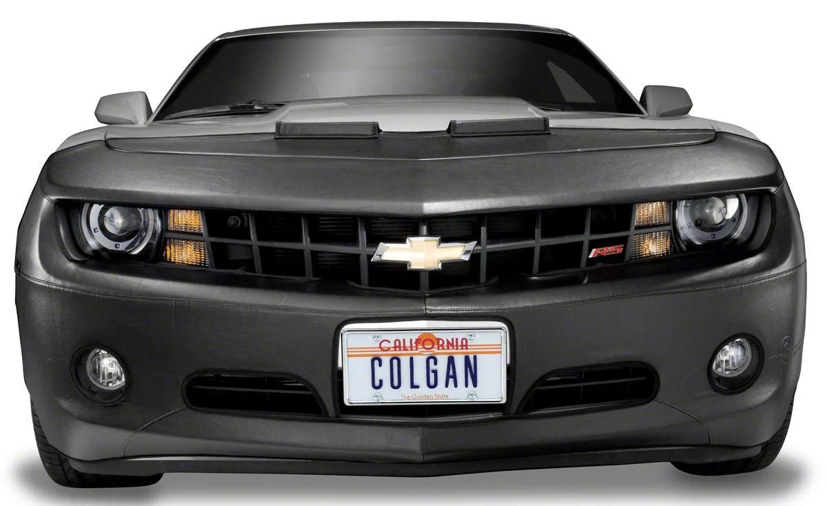 Covercraft Colgan Custom Full Front End Bra with License Plate Opening; Black Crush (21-24 Tahoe w/ Forward Facing Camera)