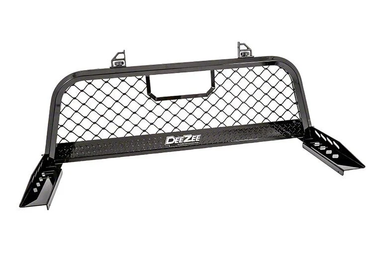 Ultra Mesh Front Cab Rack; Gloss Black (13-26 RAM 3500 w/o RAM Box)